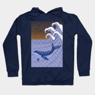 The Great Whale of Kanagawa Hoodie